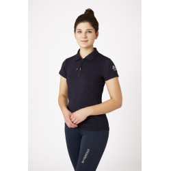 Wettkampf-Poloshirt mit kurzen Ärmeln und Claudine-Kragen für Damen B Vertigo Dunkelmarineblau Wettkampf-Poloshirt mit kurzen Ärmeln und Claudine-Kragen für Damen B Vertigo Dunkelmarineblau