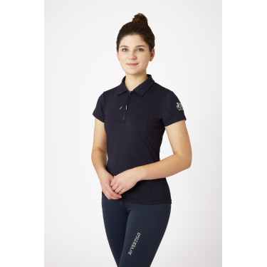 Wettkampf-Poloshirt mit kurzen Ärmeln und Claudine-Kragen für Damen B Vertigo Wettkampf-Poloshirt mit kurzen Ärmeln und Claudine-Kragen für Damen B Vertigo