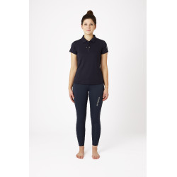 Wettkampf-Poloshirt mit kurzen Ärmeln und Claudine-Kragen für Damen B Vertigo Dunkelmarineblau Wettkampf-Poloshirt mit kurzen Ärmeln und Claudine-Kragen für Damen B Vertigo Dunkelmarineblau