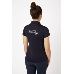 Wettkampf-Poloshirt mit kurzen Ärmeln und Claudine-Kragen für Damen B Vertigo Dunkelmarineblau Wettkampf-Poloshirt mit kurzen Ärmeln und Claudine-Kragen für Damen B Vertigo Dunkelmarineblau