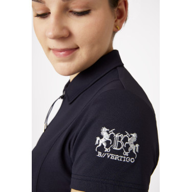 Wettkampf-Poloshirt mit kurzen Ärmeln und Claudine-Kragen für Damen B Vertigo Wettkampf-Poloshirt mit kurzen Ärmeln und Claudine-Kragen für Damen B Vertigo