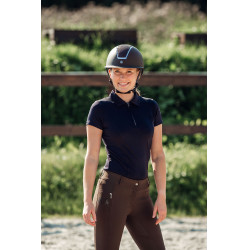 Wettkampf-Poloshirt mit kurzen Ärmeln und Claudine-Kragen für Damen B Vertigo Dunkelmarineblau Wettkampf-Poloshirt mit kurzen Ärmeln und Claudine-Kragen für Damen B Vertigo Dunkelmarineblau