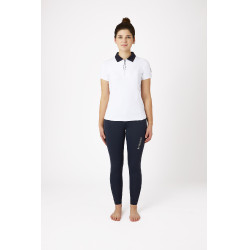 Wettkampf-Poloshirt mit kurzen Ärmeln und Claudine-Kragen für Damen B Vertigo Weiß / Marineblau Weiß Wettkampf-Poloshirt mit kurzen Ärmeln und Claudine-Kragen für Damen B Vertigo Weiß / Marineblau Weiß