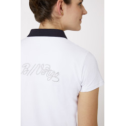 Wettkampf-Poloshirt mit kurzen Ärmeln und Claudine-Kragen für Damen B Vertigo Weiß / Marineblau Weiß Wettkampf-Poloshirt mit kurzen Ärmeln und Claudine-Kragen für Damen B Vertigo Weiß / Marineblau Weiß