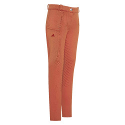Reithose Kids Easy Rider Joy FullGrip Dunkles Zinnoberrot Orange