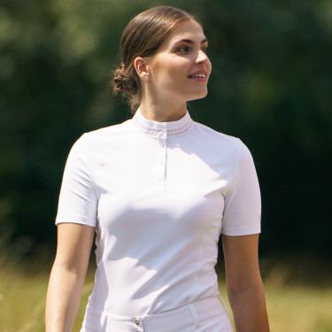Wettkampf-Poloshirt Euro-Star Estrella Optisches Weiß Weiß Wettkampf-Poloshirt Euro-Star Estrella Optisches Weiß Weiß