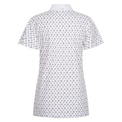 Poloshirt aus Tech-Stoff Imperial Riding Roxy AOP Weiß Weiß