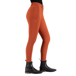 Reithose Euro-Star Empressive FullGrip Dunkles Zinnoberrot Orange