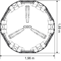 Hexagonale Futterraufe RPE mittleres Modell La Gée Hexagonale Futterraufe RPE mittleres Modell La Gée
