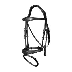 Kombinierte Reithalfter-Trense Anatomisch Dy'on New English Collection Schwarz Kombinierte Reithalfter-Trense Anatomisch Dy'on New English Collection Schwarz