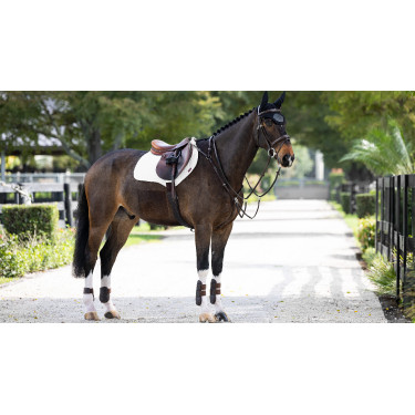 LeMieux Close Contact ProSorb Sattelkissen mit 2 Taschen Weiß Wei&szlig;