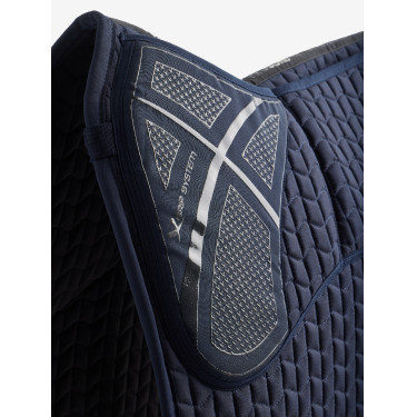 LeMieux Stoßdämpfende Schabracke Dressur Square ProSorb 2 Taschen Marine Marineblau