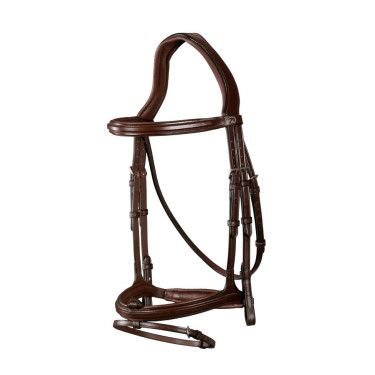 Kombiniertes Reithalfter Bridon Dy'on New English Collection Braun