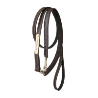 Präsentationsstrick und Kette aus Kentucky-Leder Braun