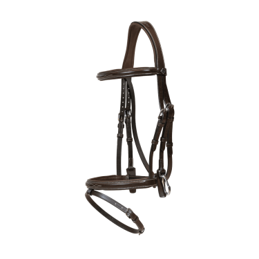 Kombinierter Reithalfter-Zaum mit Karabinerhaken Working by Dy'on Braun