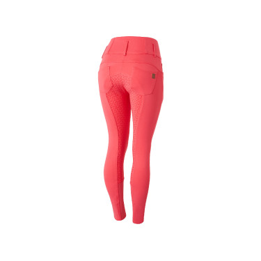 Reithose Damen High Waist Tara Vollbesatz Silikon Horze Rot red