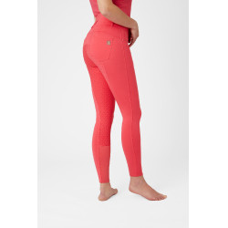 Reithose Damen High Waist Tara Vollbesatz Silikon Horze Rot red