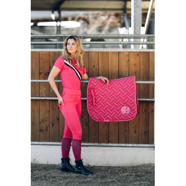 Reithose Damen High Waist Tara Vollbesatz Silikon Horze Rot red