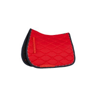 Dressurschabracke B Vertigo Amory mit besticktem Monogramm Rosa-rote Berberitze