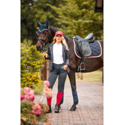 Dressurschabracke B Vertigo Amory mit besticktem Monogramm Dunkelmarine Blau