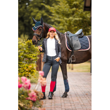 Dressurschabracke B Vertigo Amory mit besticktem Monogramm Dunkelmarine Blau