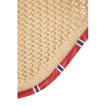 Amory-Ohrhaube für Pferde geräuschdämpfend B Vertigo Beigefarbenes Teck Gelb