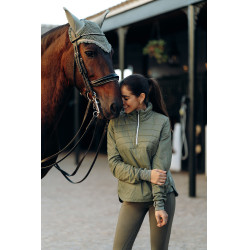 Hybridanorak Horze Annika, Damen Olivgrün Gr&uuml;n