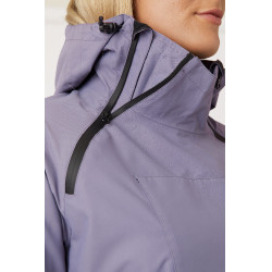 Wasserdichte Reitjacke Horze Ayla mit Reißverschlüssen Damen Königliche Rosine Lila