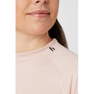 Trainingsshirt Horze Gabriela für Damen mit UV-Schutz Pfirsichrosa Beige