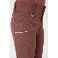 Pantalon d'équitation fond intégral en silicone Horze Leighton Ado poche téléphone Bordeaux Pantalon d'équitation fond intégral en silicone Horze Leighton Ado poche téléphone Bordeaux