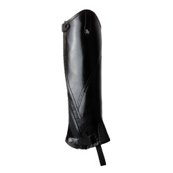 Mini-Chaps Horze Wicklow mit blumenförmigen Perforationen Schwarz