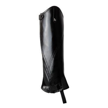 Mini-Chaps Horze Wicklow mit blumenförmigen Perforationen Schwarz