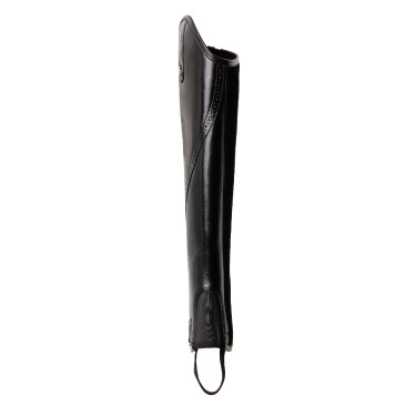 Mini-Chaps Horze Wicklow mit blumenförmigen Perforationen Schwarz Mini-Chaps Horze Wicklow mit blumenförmigen Perforationen Schwarz