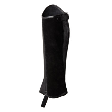 Mini-Chaps Horze Wicklow mit blumenförmigen Perforationen Schwarz Mini-Chaps Horze Wicklow mit blumenförmigen Perforationen Schwarz