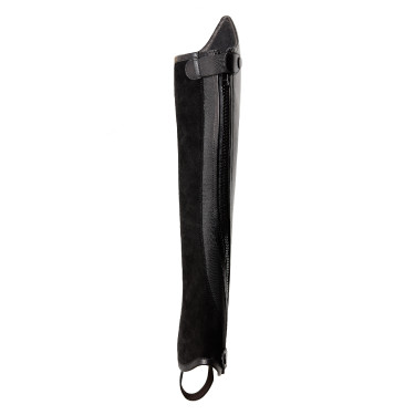 Mini-Chaps Horze Wicklow mit blumenförmigen Perforationen Schwarz Mini-Chaps Horze Wicklow mit blumenförmigen Perforationen Schwarz