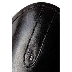 Mini-Chaps Horze Wicklow mit blumenförmigen Perforationen Schwarz