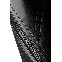 Mini-Chaps Horze Wicklow mit blumenförmigen Perforationen Schwarz