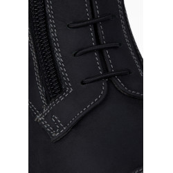 Jodhpur-Stiefeletten Horze Blake aus Leder für Kinder Schwarz