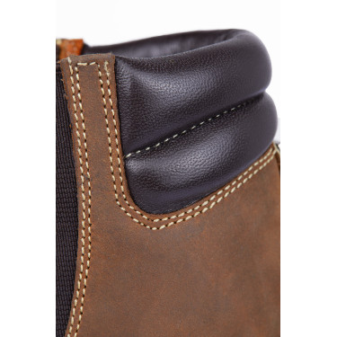 Jodhpur-Stiefeletten Horze Blake aus Leder für Kinder Dunkelbraun