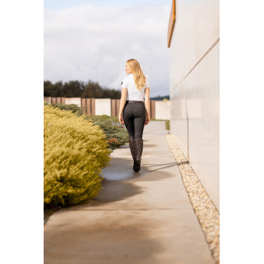 Reithose Horze Felicia Vollbesatz Grip Schwarz