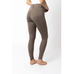 Reitleggings mit Vollbesatz Grip Horze Dea, Damen Morchelbraun