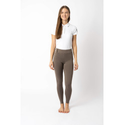 Reitleggings mit Vollbesatz Grip Horze Dea, Damen Morchelbraun