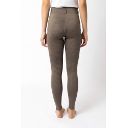 Reitleggings mit Vollbesatz Grip Horze Dea, Damen Morchelbraun