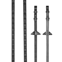 Magna Grip Gummizügel LeMieux Schwarz / silbern