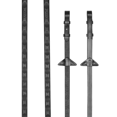 Magna Grip Gummizügel LeMieux Schwarz / silbern