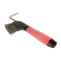 Hufkratzer mit Gelgriff und Bürste Covalliero Rot / Schwarz