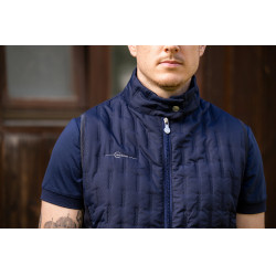Zweimaterial-Weste Herren Covalliero Marine Marineblau