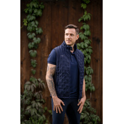 Zweimaterial-Weste Herren Covalliero Marine Marineblau