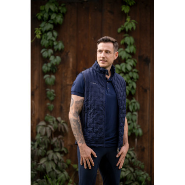 Zweimaterial-Weste Herren Covalliero Marine Marineblau