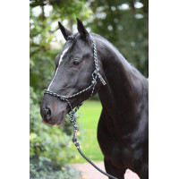 Knotenhalfter Seil Covalliero Schwarz / Grau Knotenhalfter Seil Covalliero Schwarz / Grau